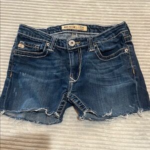 Big Star Frayed Hem Denim Shorts